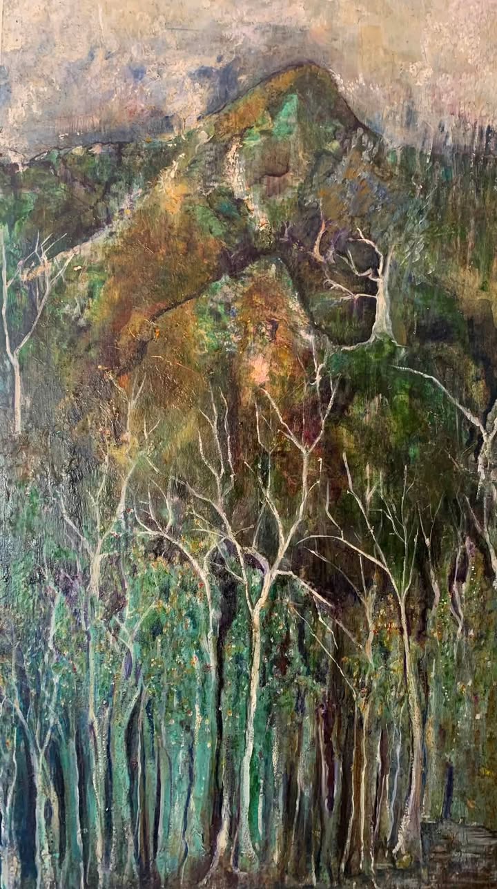 MELANI DU JARDIN - 'BLUE KNOB' ORIGINAL OIL PAINTING